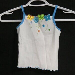 TANGERINE | size 3 | Cute Butterfly Embroidered Tank Top | NWT